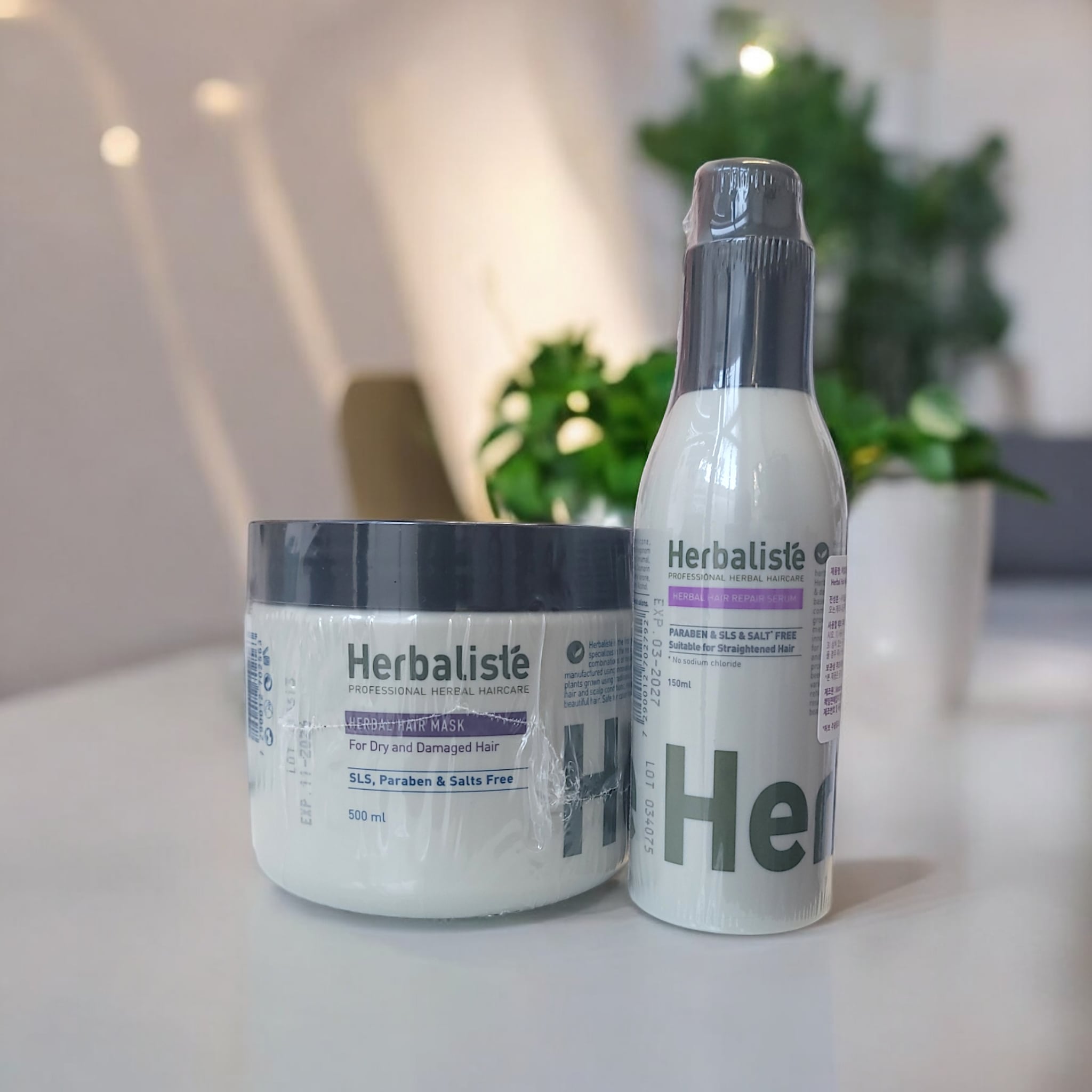 Herbaliste HERBAL HAIR MASK for Dry and Damaged Hair 500ml + HAIR REPAIR SERUM 150ml