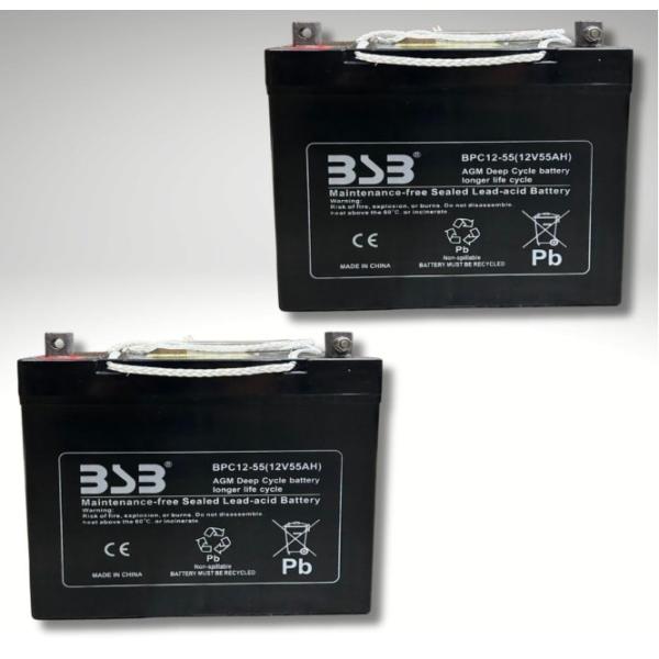 G&Yu [ジーアンドユー] バッテリー BPC12-55（お得な２個セット） 完全密閉型ディープサイクル用