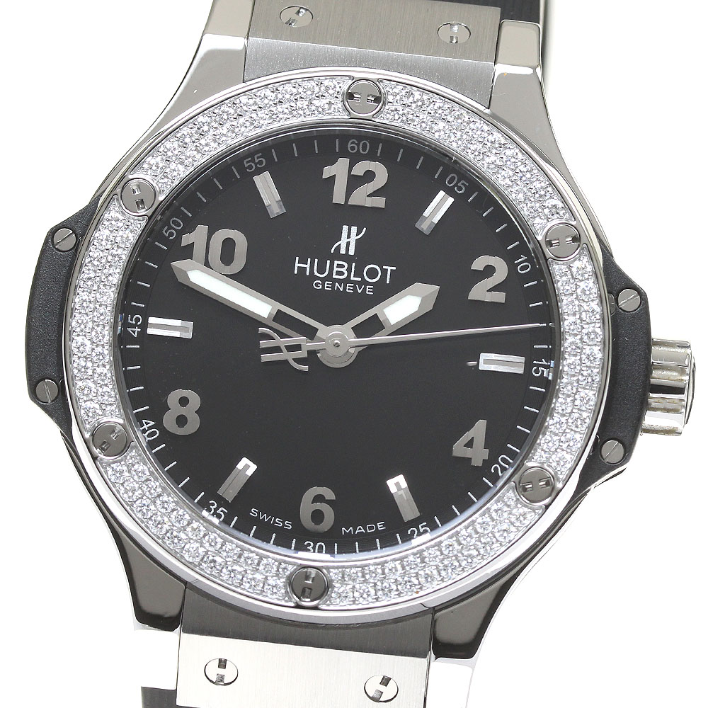 ウブロ HUBLOT 361.SX.1270.RX.1104 ビッグバン スチール ダイヤモンド クォーツ レディース 美品 保証書付き_816394【中古】