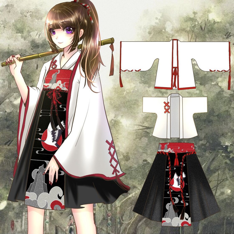 ダークデイリー改良漢服民族風古代漢要素鶴胸スカート古代衣装浴衣着物ジャケット