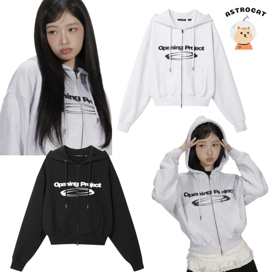 [IVEレイ着用]W Identity Hoodie Zip-up_2Colors