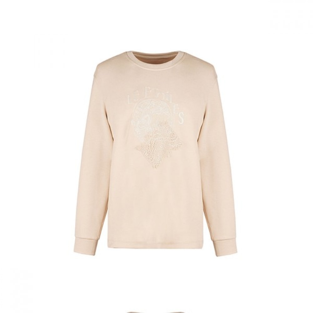 [オリビアハスラー] ベージュハスラーハーフパターンTシャツ OHCSTS202