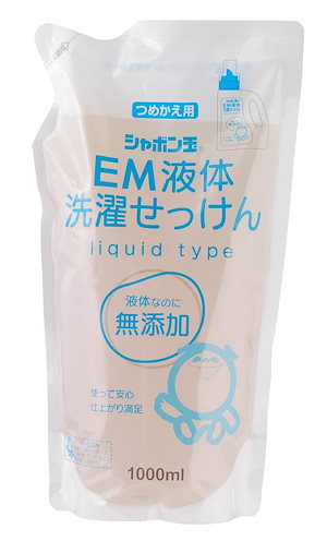 シャボン玉石けん　EM液体洗濯せっけんつめかえ用 1000mL