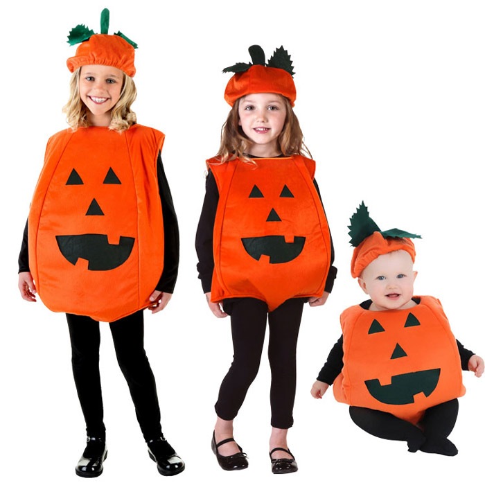 ハロウィン コスプレ カボチャ キッズ 子供 赤ちゃん パンプキン コスチューム 女の子 男の子 カバーオール ロンパース コスプレ 仮装 変装 クリスマス イベント パーティー かぼちゃ かわいい