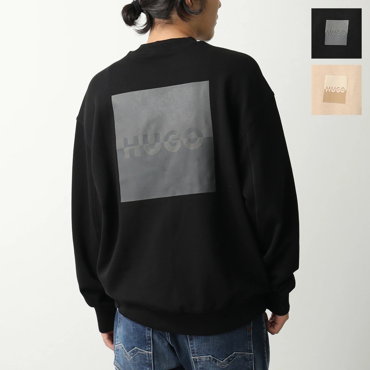 HUGO BOSS ヒューゴボス トレーナー Dusplited 50542847 メンズ コットンテリー スウェットシャツ スプリットロゴ 長袖 クルーネック カラー2色
