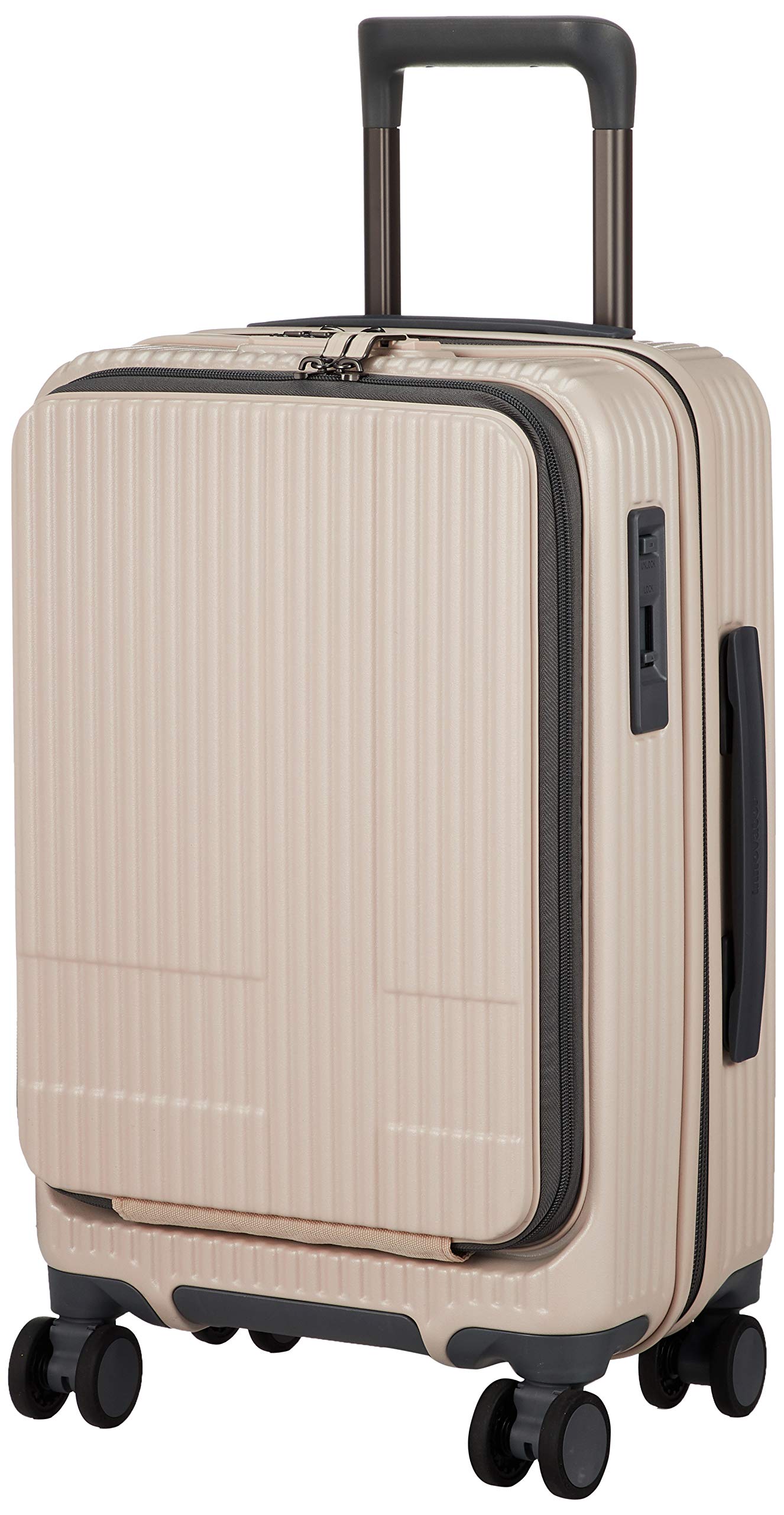 イノベーター スーツケース 機内持込サイズ スリムフロントオープン 多機能モデル INV50 付 38L 3.3kg バニラ