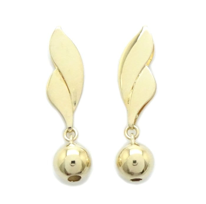 デザイン ピアス K18YG イエローゴールド/28040【中古】