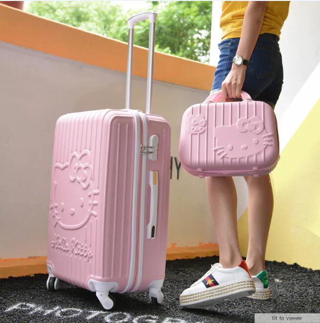 数量限定 かわいいスーツケース女性韓国版スーツケース学生スーツケースピンク万向輪20インチ搭乗パスワードスーツケース