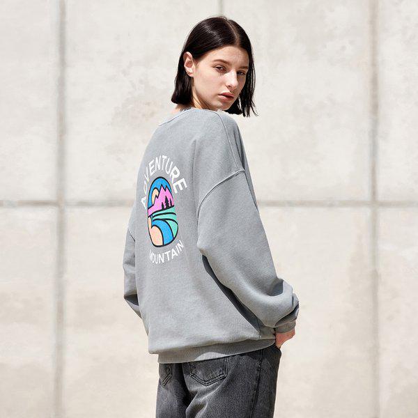 サークルマウンテンピグメントマンツーマンTシャツFMT748 / 4color W