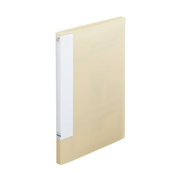 (まとめ) リヒトラブ CUBE FIZZクリヤーブック(サイドベンツ) A4タテ(見開きA3) 40ポケット(20シート) ベージュ N-6004-161冊 (×10セット)