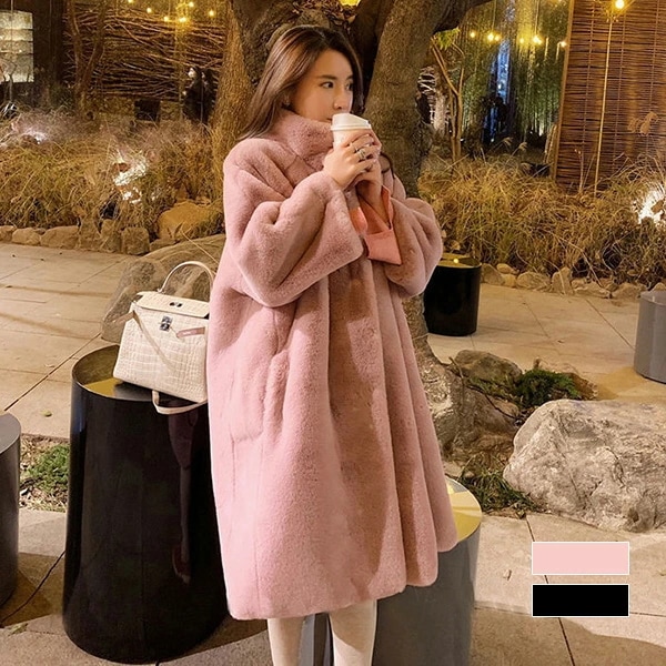 ファーコート フェイクファー コート レデイース ファー 立ち襟 ボアブルゾン 防寒コート ロング丈 フェイクファージャケット 冬 長袖 ゆったり ふんわ