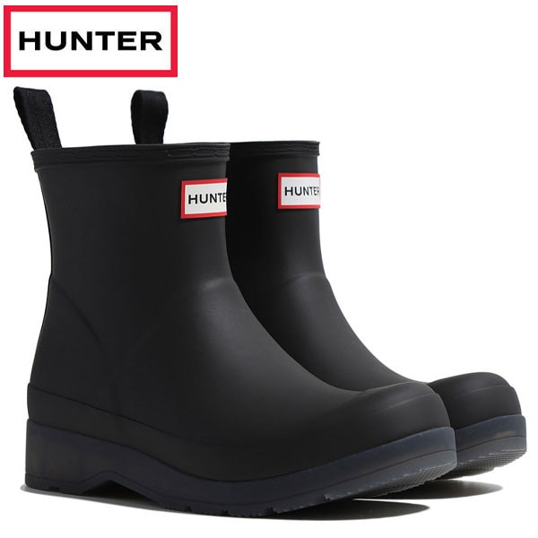 ハンター HUNTER レディース プレイ ショート トランスルーセント ソール ブーツ シューズ WFS4001RMA-BLK