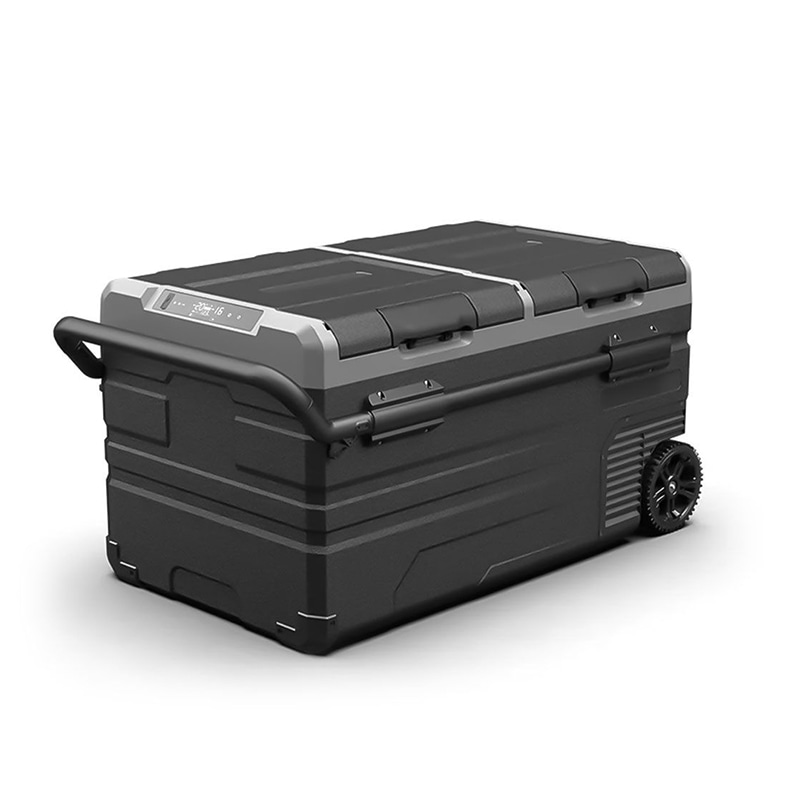 車載冷蔵庫 75L バッテリー 内蔵 キャリーハンドル付き ポータブル 冷蔵庫 冷凍庫 保冷庫 12V/24V両用