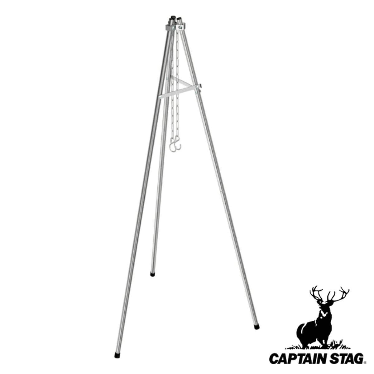 焚き火三脚 トライン バーベキュー用品 キャプテンスタッグ 調理器具 アウトドア CAPTAIN STAG トライポッド ダッチオーブン キャンプ