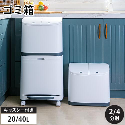 ゴミ箱 分別 縦型 40L 2段 便利 おしゃれ 分類 ごみ箱 オシャレ 分別ゴミ箱 蓋付き シンプル キッチン ふたつき キャスター付き リビング 資源ごみ プレゼント 効率収納 整理整頓 仕分け