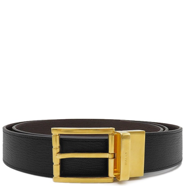 バリー ベルト アストリー ASTORY #120 リバーシブル レザー ブラックXエバノ #120 ゴールド金具 黒 ダークブラウン 新品 未使用 6307589 【箱】【中古】