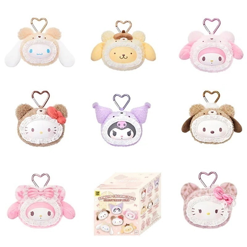 【正規品保証】TOP TOY サンリオファミリー ふわふわベア シリーズ かわいいクマモチーフの搪膠マスコット くろみなど人気キャラ入り ギフトにもぴったり19