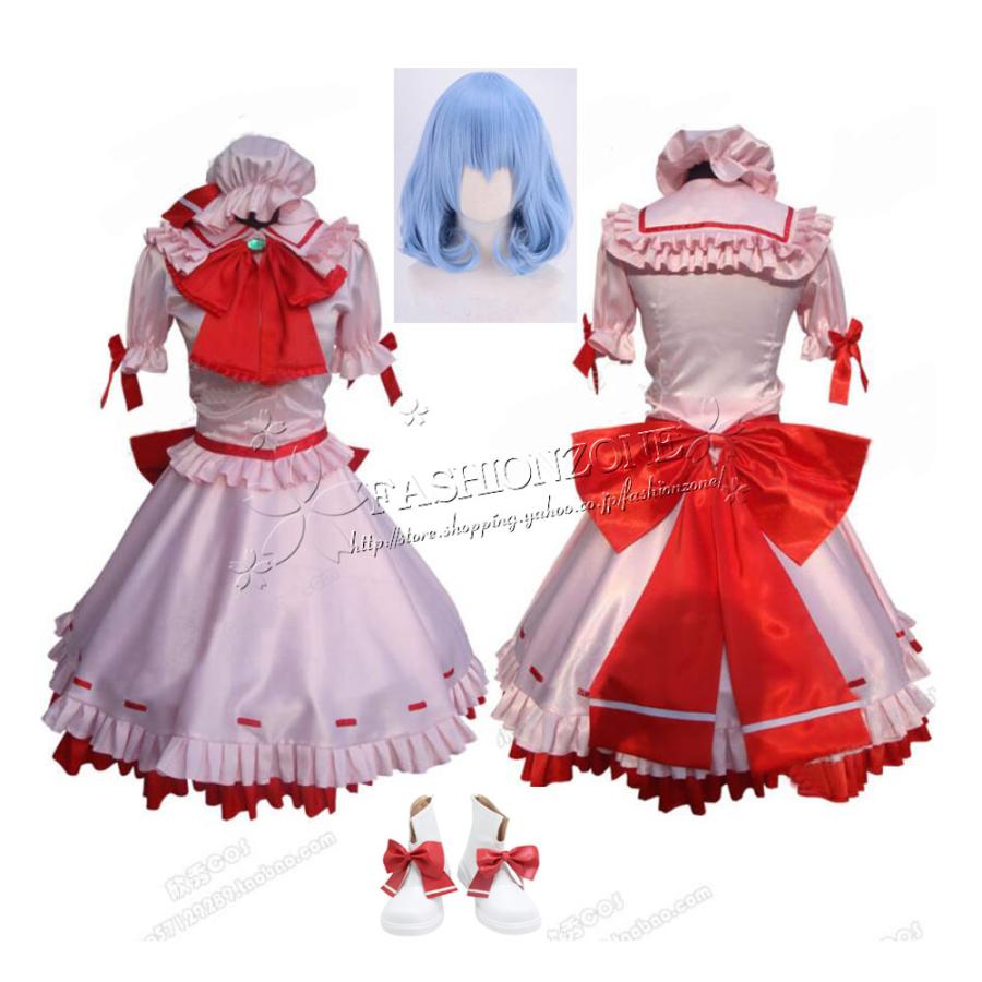 【品質良い 大好評中】東方プロジェクト レミリア・スカーレット コスプレ衣装ウィッグ 靴 コスチューム cos イベント 演出服 アニメ変装 仮装 ハロウィン