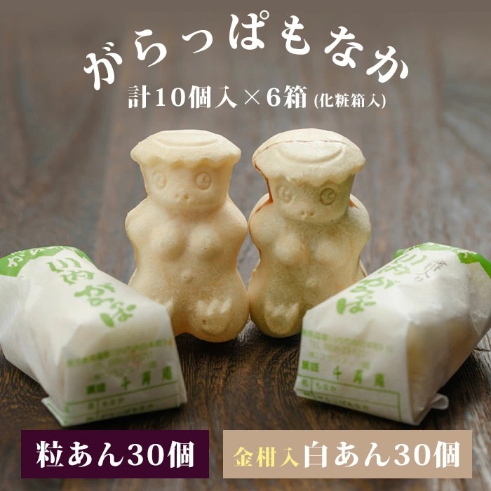 【送料無料】 ギフト 河童のふるさと川内 がらっぱもなか 10個入 6箱 最中 贈り物 鹿児島 和菓子 お歳暮 御歳暮 ホワイトデー お返し お菓子 ギフト スイーツ