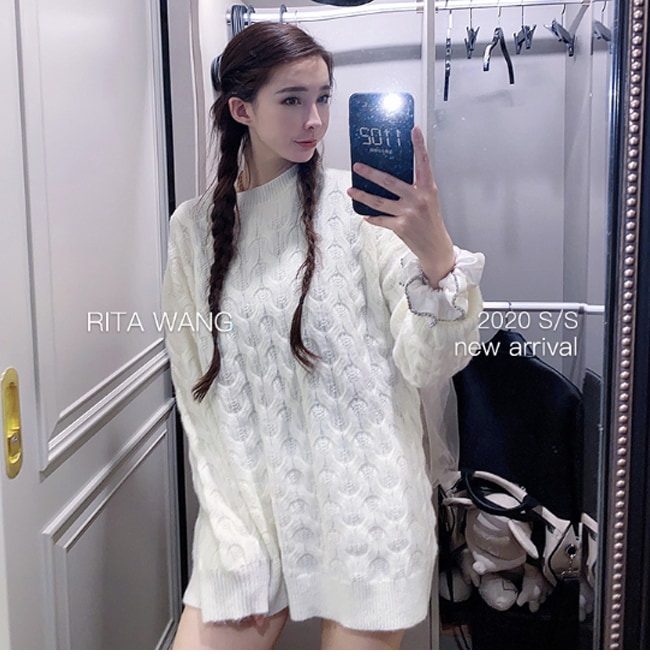 セーター トップス レディース 長袖 柔らかい肌触り 秋冬 無地 ゆったり 可愛い風 高品質 オシャレな 20代 30代 ホワイト 体型カバー INS インスタ