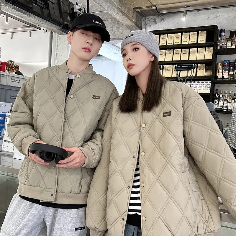 [最安値挑戦]！ユニセックスなデザイン ペアで着られる ダウンコート 暖かい コード ペアルック ジャケット 中綿 ダウンジャケット ショートダウンジャケット 男女兼用