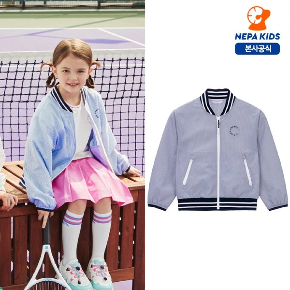 [ネパキッズ] ネパキッズ/ヘッドセット KID0604 シアーサッカーボンバージャケット