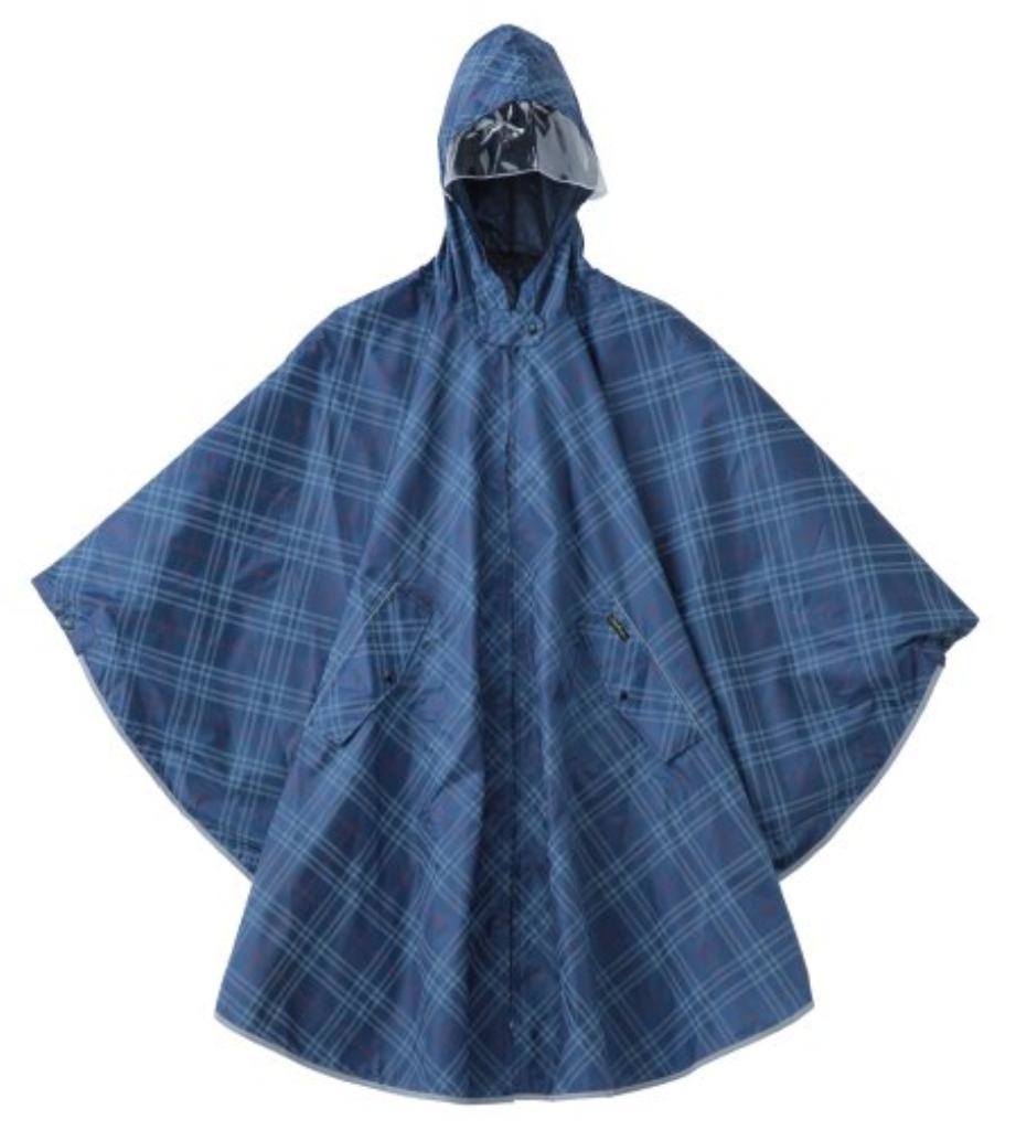 川住製作所 デラックスレインポンチョ ネイビーチエック 489-NE