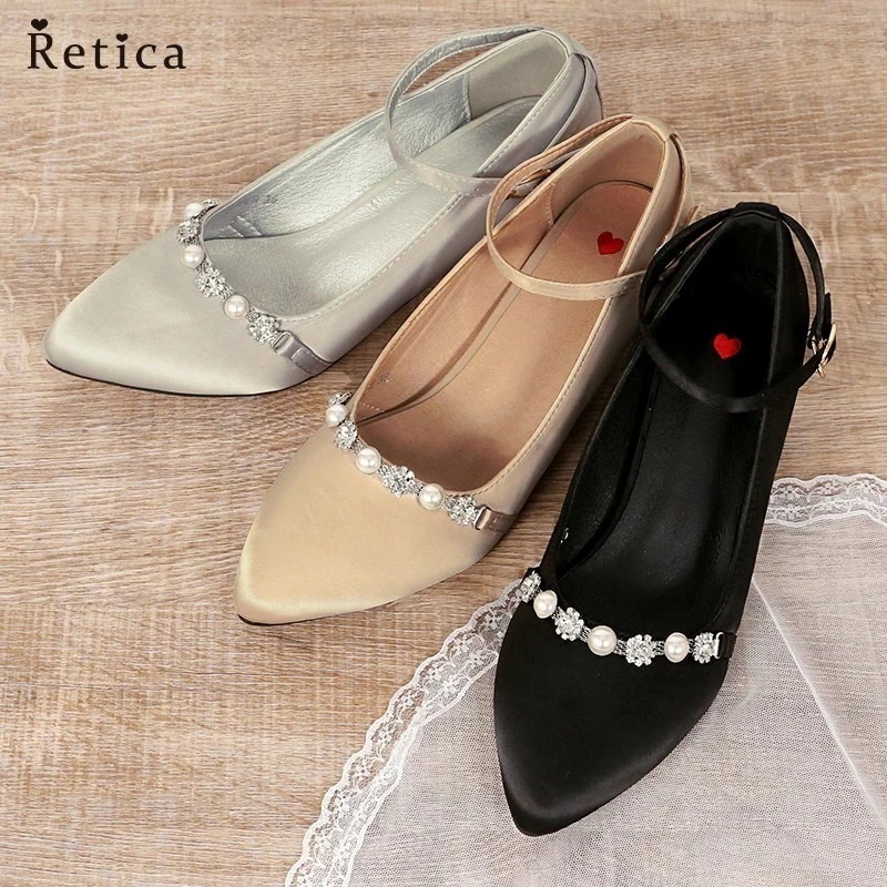 パーティーシューズ ヒール 5cm 結婚式 二次会 卒業式 入学式 入園式 発表会 謝恩会 パール サテン パンプス サンダル シューズ レディース 靴 小さいサイズ 大きいサイズ ハイヒール ピンヒ