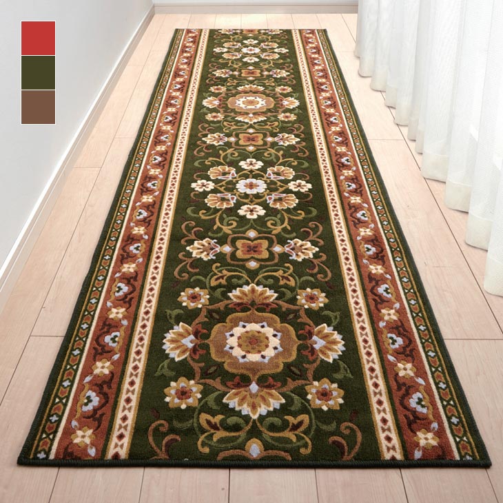 TORAY 東レ セベリス 抗菌・防臭加工 アラベスク柄 廊下敷 65×700cm 日本製