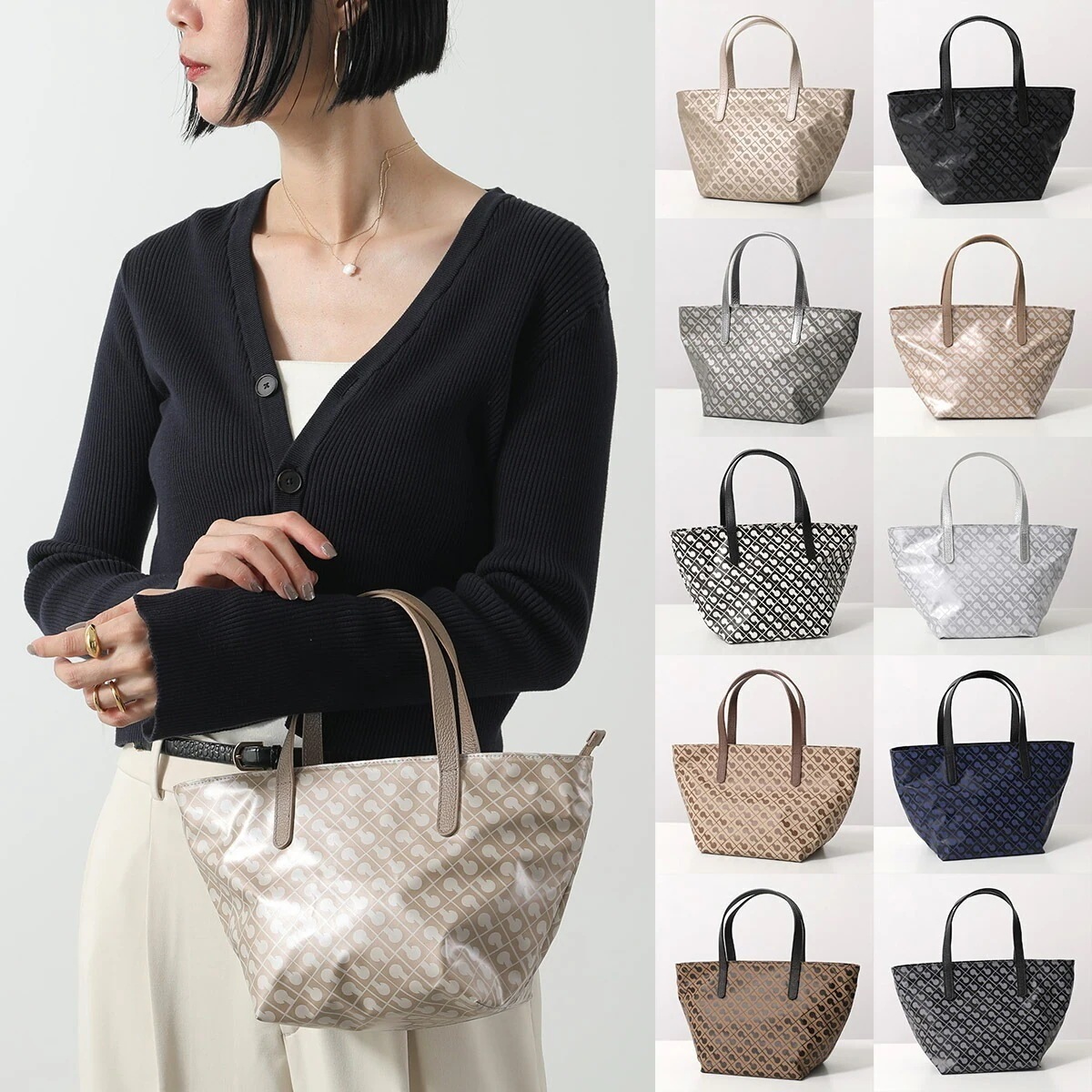 GHERARDINI ゲラルディーニ ハンドバッグ SOFTY ソフティ GHB0106 レディース ナイロン ミニ トートバッグ 軽量 総柄 鞄 カラー10色 【mega】