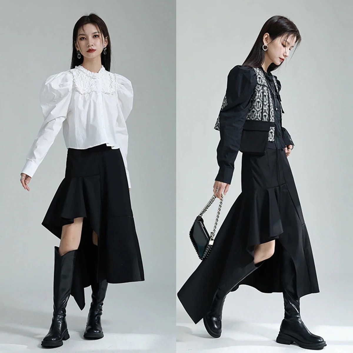 【J.Fashion】短丈 春ブラウス フリル 長袖 レディースブラウス 日焼け止め レディースシャツ 関連商品は店で購入可能 メガ割30%までに制限