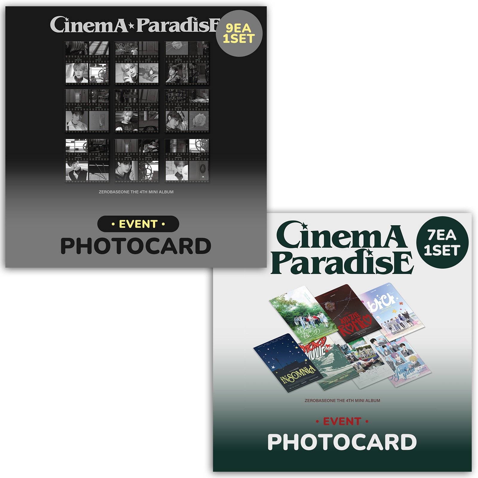 ZEROBASEONE - CINEMA PARADISET / The 4th Mini Album [ZEROSE ver. 7種 セット/DIGIPACK ver. 9種 セット]