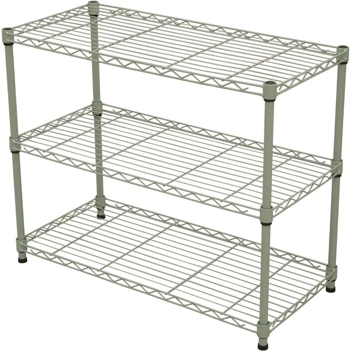 【I】エイ・アイ・エス AIS メタルラック 本体 グリーン 幅75x奥行35x高さ61.8cm NS7535-1GR 19Φスチールラック 3段 棚 ラック お客様組立 5,279円