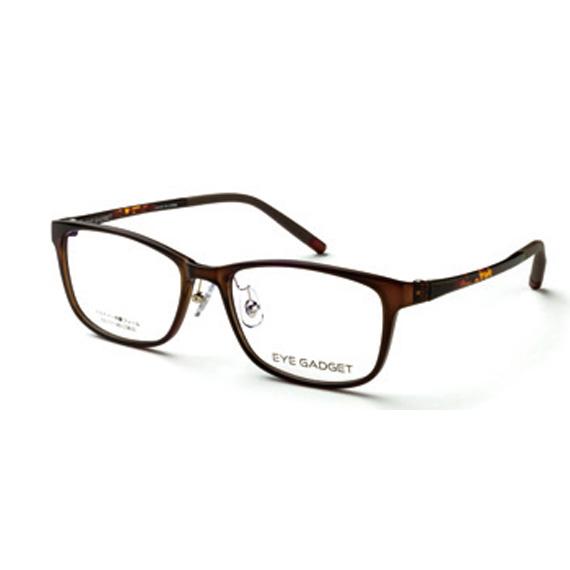 アイガジェット GAD 202B 2-53 メガネフレーム スクエア ウェリントン ブラウン レンズ 入替可能 ドライバー内蔵 めがね 取り寄せ
