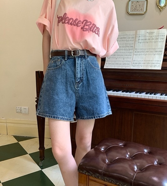 ボトムス デート モテアイテム ショートパンツ ミモレ丈 ポケット ハイウエスト 綿 デニム コットン 可愛い きれいめ 上品 おしゃれ かっこいい 可愛い ラブリー キュート ガーリー 4,990円