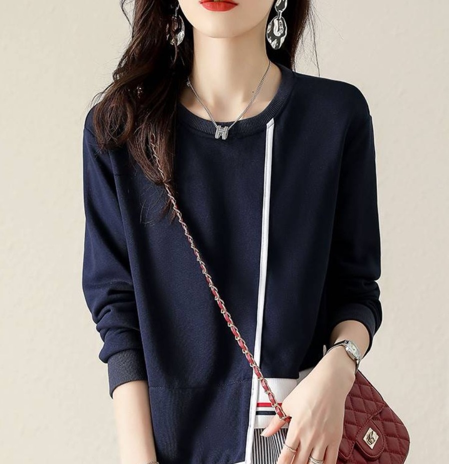 トップス デート モテアイテム カットソー 長袖 切り替えデザイン 可愛い きれいめ 上品 おしゃれ かっこいい 可愛い ラブリー キュート ガーリー クール モード系 セクシー エレガント 5,110円