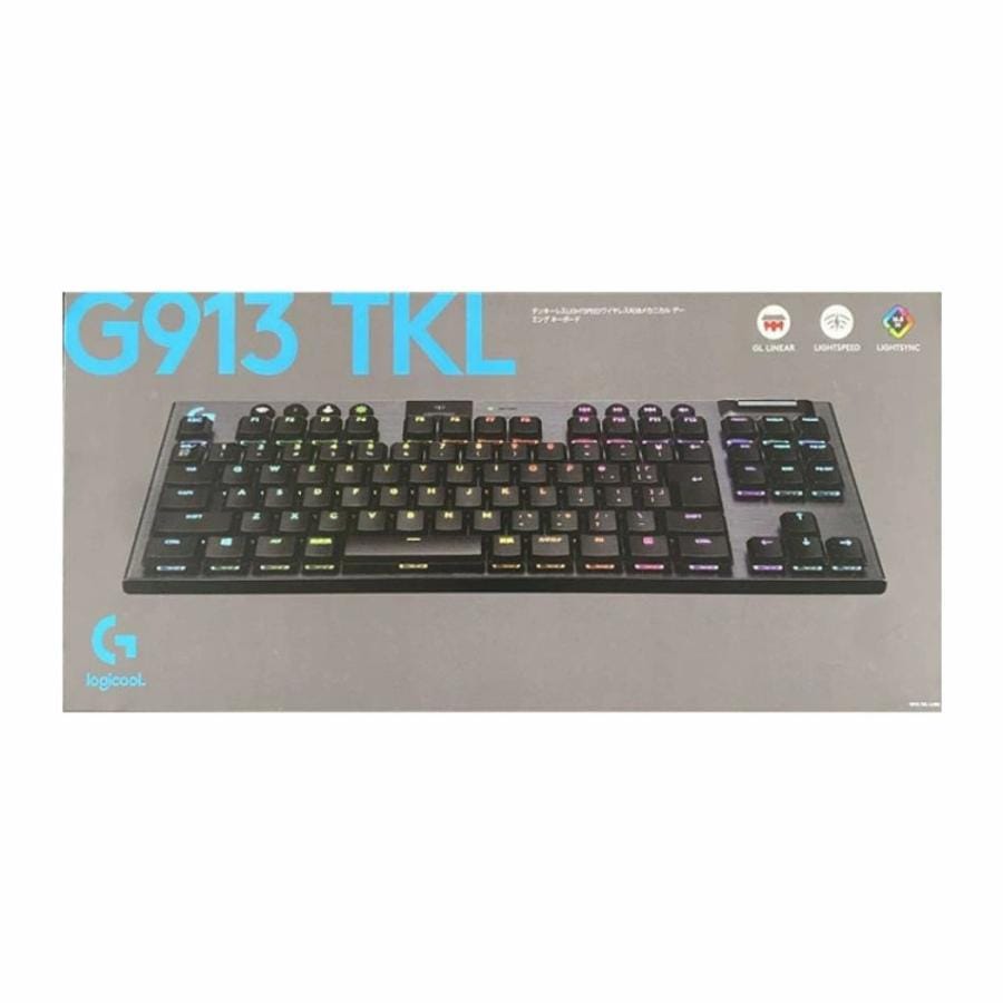 【新品 箱不良・シュリンク破れ品】Logicool G ロジクール G ワイヤレス テンキーレス RGBゲーミングキーボード G913-TKL-LNBK ブラック
