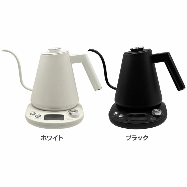 電気ケトル 温度調節 1L 温度調節機能付き グースネックケトル KTK-378 (D) メガ割 6,304円
