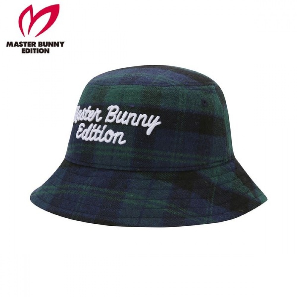 (マスターバニー) パブリックエンボスロゴチェックバケットハット