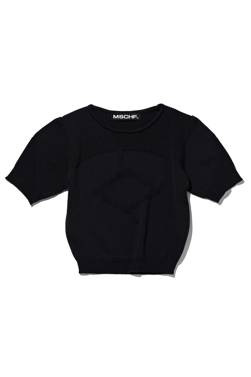 【MISCHIEF】 RHOMBUS KNIT TOP : BLACK
