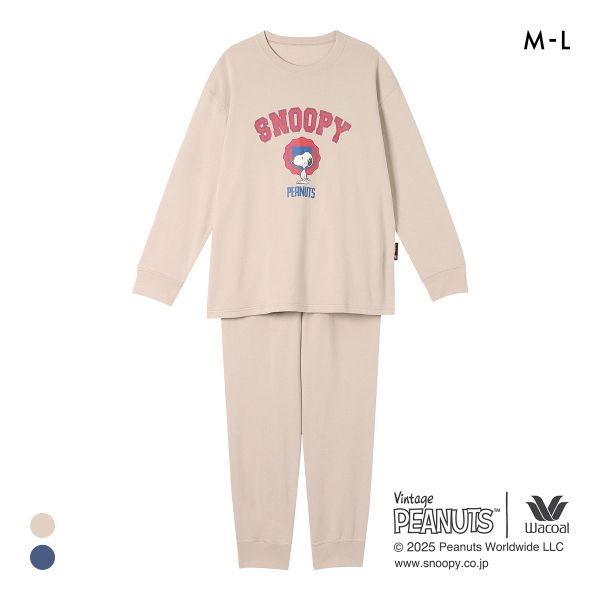 ワコール リラックス＆スリープ PEANUTS×ワコール スヌーピー ルームウェア 長袖 上下セット
