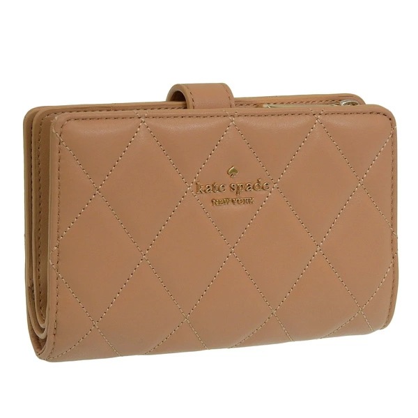ケイトスペード kate spade レディース 二つ折り財布 キャリー ブラウン アウトレット kg424-200