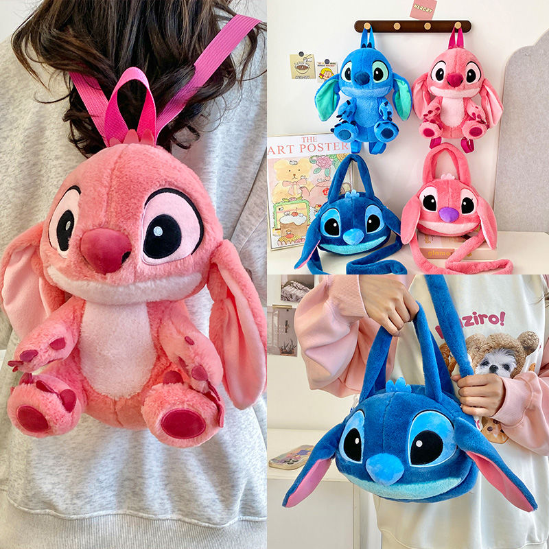 【1つ買うと10個もらえる】新型アニメぬいぐるみかわいいスティッチ汚れに強いランドセル学生リュックサック超軽量大容量