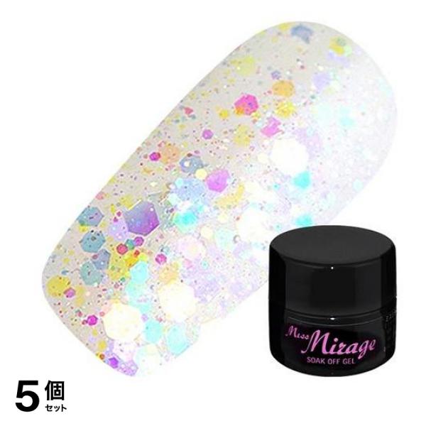 Miss Mirage(ミスミラージュ) ソークオフジェル Lオーロラ クリア G1 5g 5個セット