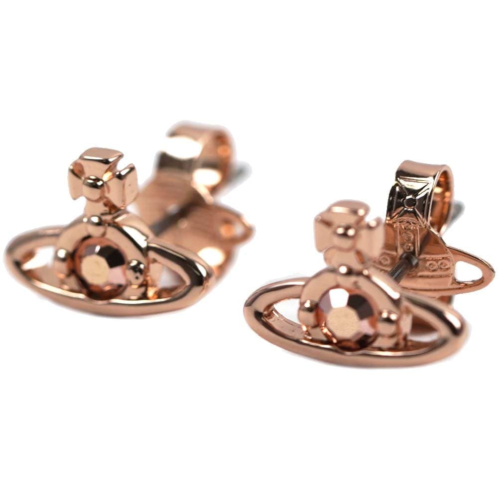 ヴィヴィアンウエストウッド ピアス ナノ ソリティア スタッズ オーブ クリスタル ピンクゴールド Vivienne Westwood 62010037-02G392