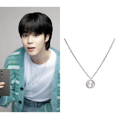 AREUM] ネックレス BTSスタイル ジミン 着用モチーフ 月【BTS ジミン
