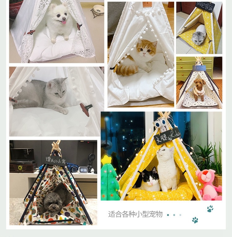 ペットハウス 犬 猫 用 折りたたみ 室内用 犬小屋 4角屋根 3サイズ ドット ペットベッド 犬用品 猫用品 (7色) ペット ベッド ハウス ペット用品 犬 秋冬 猫 ベッド 犬 ベッド