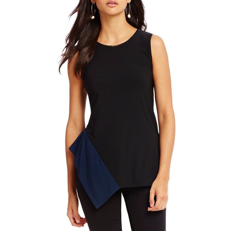 ホルストン ヘリテイジ レディース トップス ブラウス・シャツ【H Halston Sleeveless Asymmetric Hem Top】Black ホルストン ヘリテイジ レディース トップス ブラウス・シャツ【H Halston Sleeveless Asymmetric Hem Top】Black