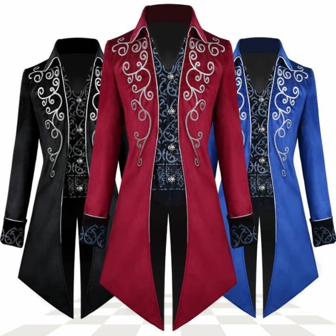 メンズロングジャケット 燕尾服 大人用コスチューム 舞台衣装 中世紀欧風 ヨーロッパ風 王子様 貴族コスプレ 吸血鬼 cosplay ステージ衣装 ハロウィンコスチューム ハロウィンパーティー Hal