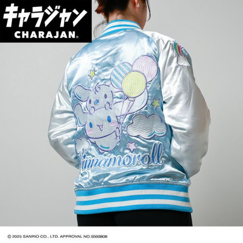 丸眞(マルシン) スカジャン(L) サンリオ シナモロールキラキラバルーン　男女兼用 キャラクター キャラジャン CHARAJAN 　3825022700
